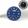 Quadrante blu con logo S e indici neri