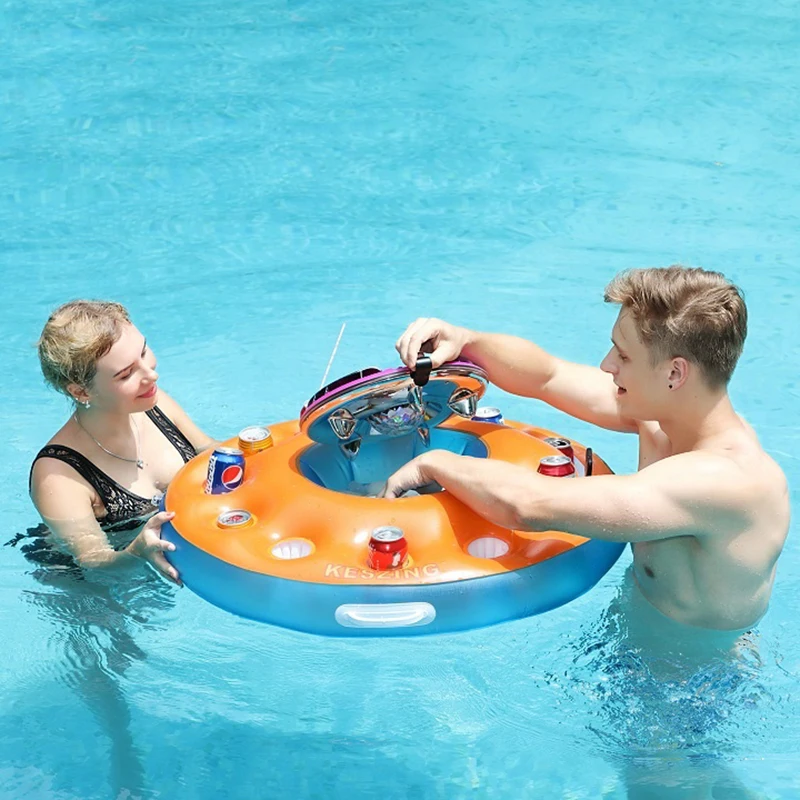 New Arrival Inflatable PVC Pool Beverage Boat Cup Holder Inflatable Drink Holder for Summer