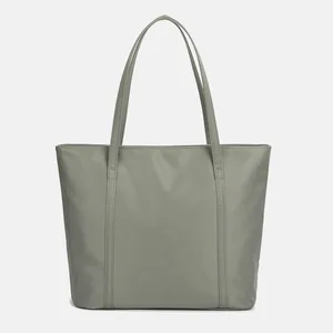 Customized logo Ladies Casual Large Capacity Handbag Recycled Waterproof Fashion Foldable Oxford Nylon Tote Bag