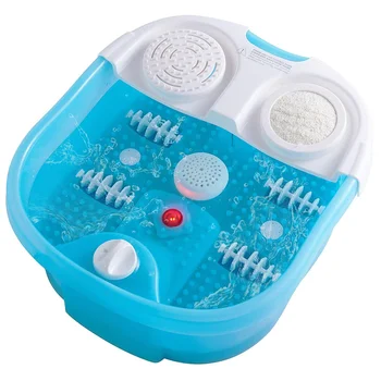 All in One Water Jets Home Bubble Deep Stress Relief Foot Spa Bath Massager with 2x Loofahs