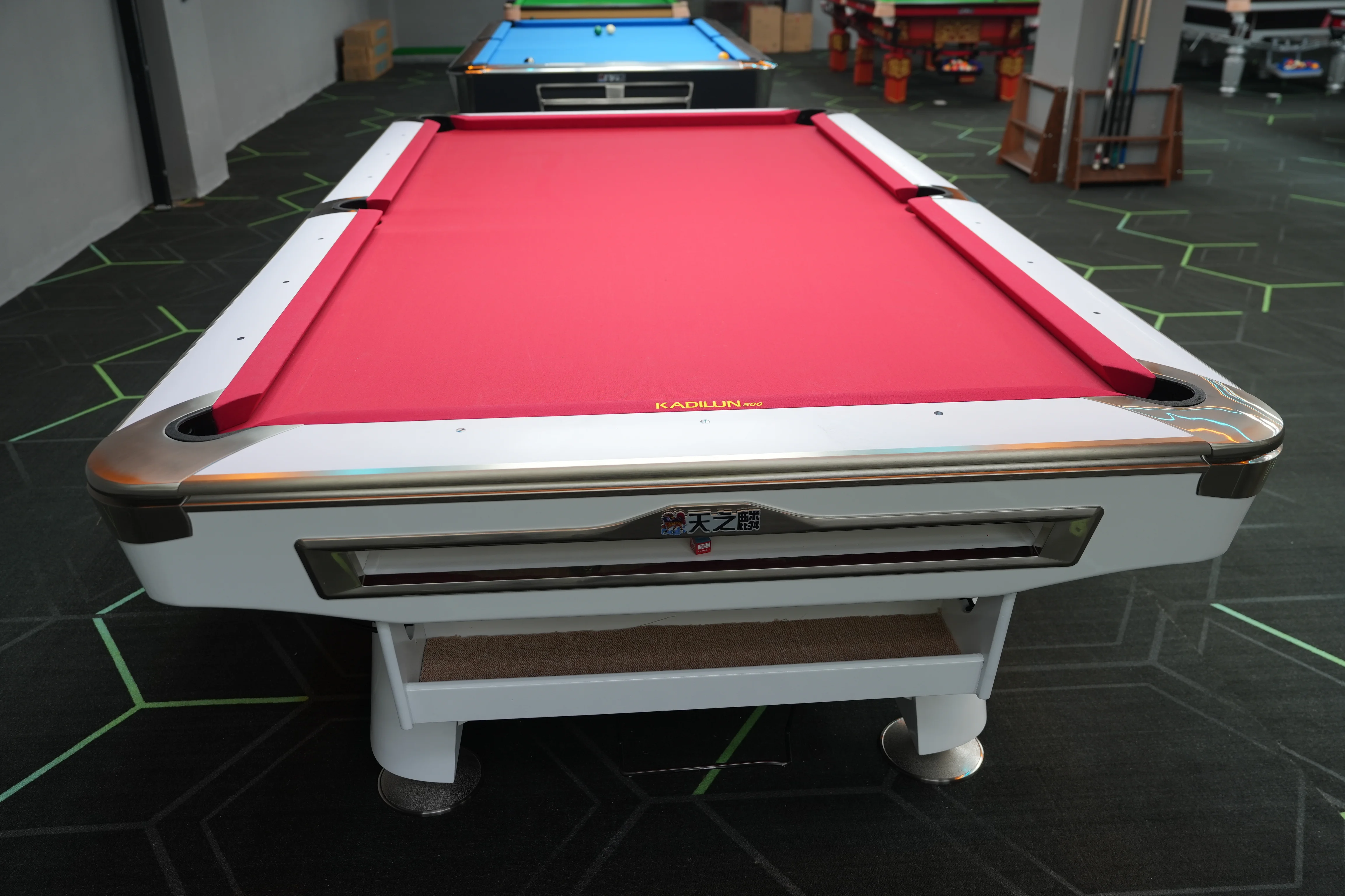 Bojue High Performance Solid Wood 9ft 8ft Pool Billiard Table Bluetone Slate Green Cloth Commercial Use Cheap Price Snooker Game