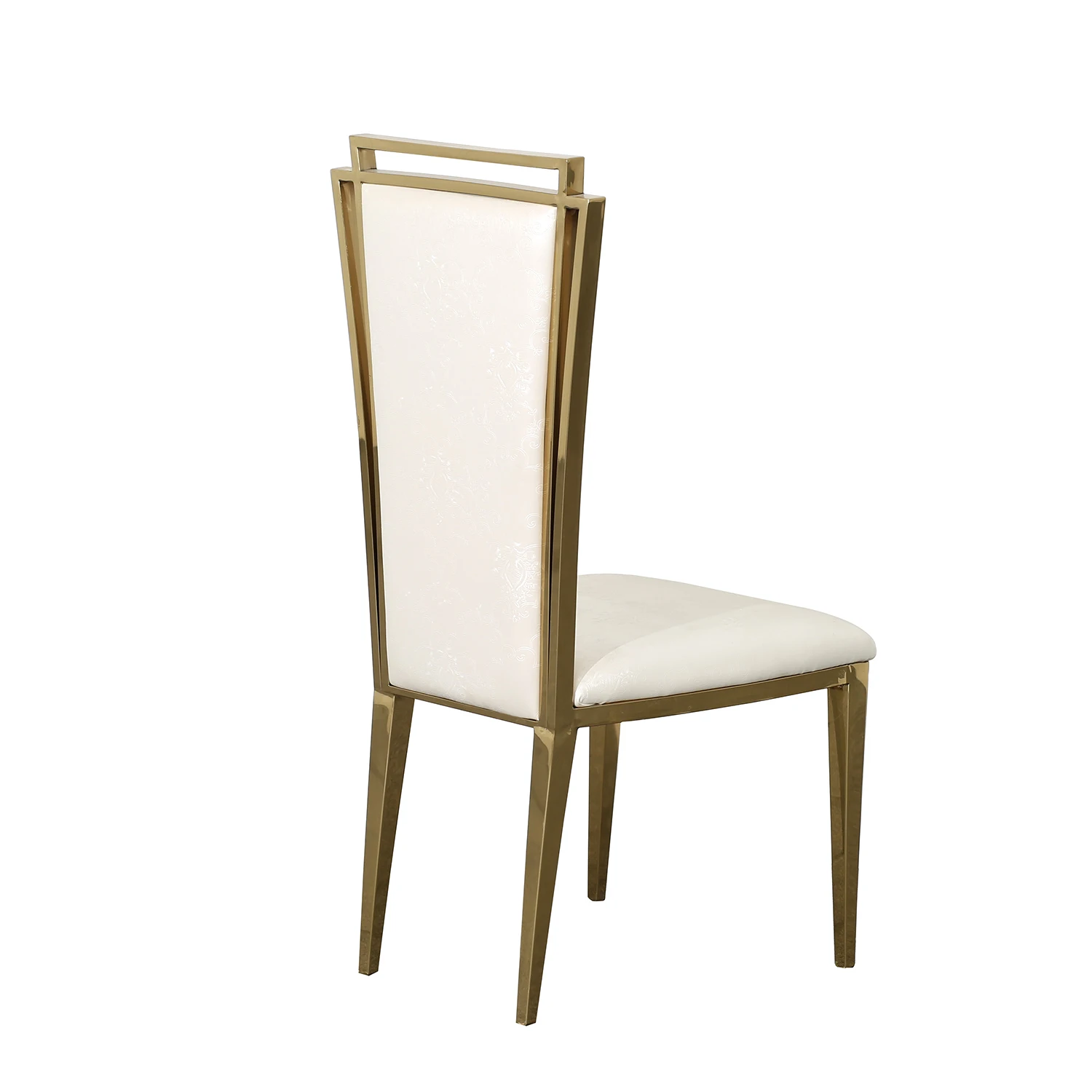 Royal Style Gold Crystal Button Back Wedding Golden Gold New Design Stainless Steel Bar Chair