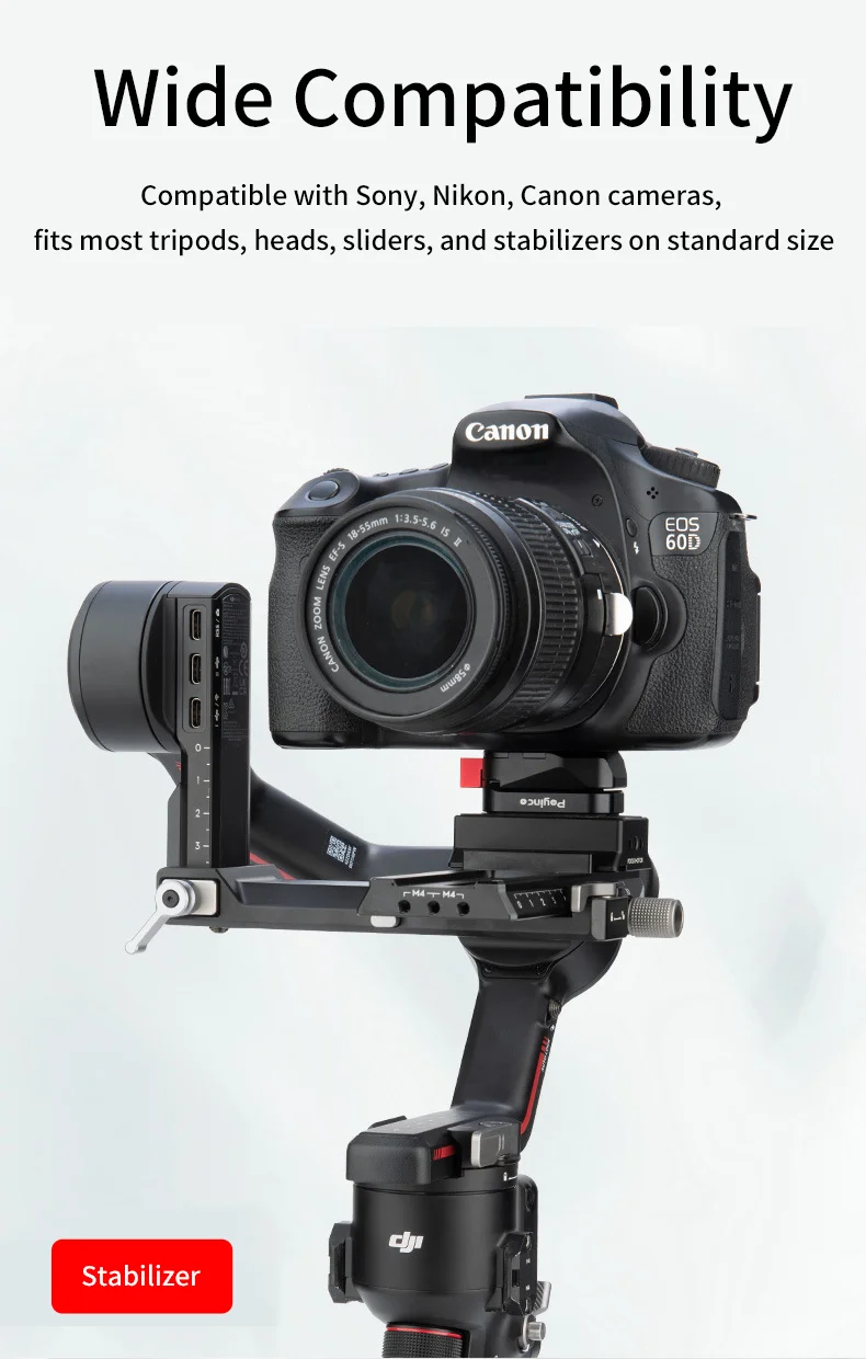 Mini Aluminum Alloy Quick Release Plate System with 1/4 Screws for Camera Monitor / Arm / Accessories / Microphone manufacture