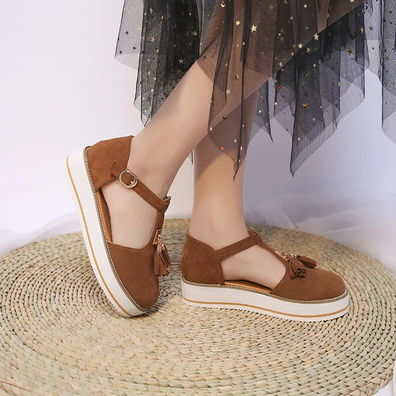 Sandalias Plataformas Marrones Con Un Poco De Plataforma suite009 | Querol