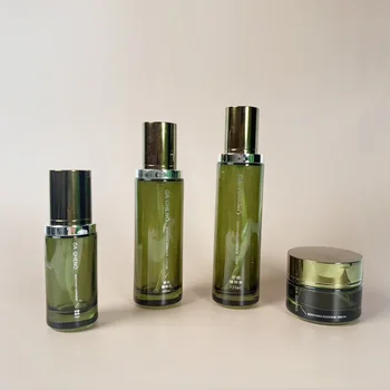 100-120ml Perfume Glass Bottle Lotion Glass Bottle Cosmetics Packaging Custom Bottle Dropper Pump Head and Lid.