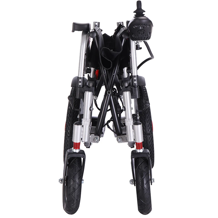 Sedia a rotelle elettrica pieghevole automatica telecomandata per