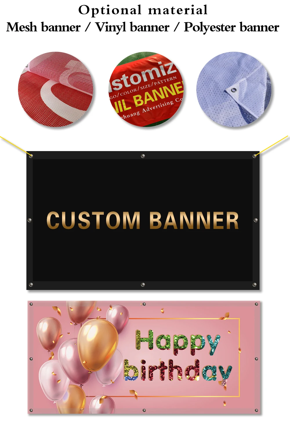 Full Color Custom Printed Banner Digital Printing Flex Vinyl Mesh ...