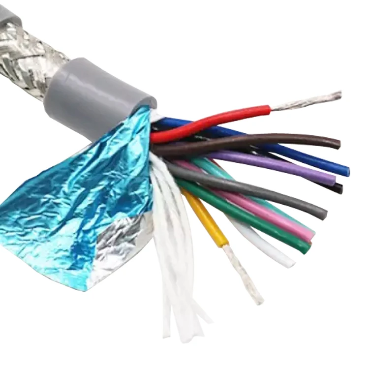 Multi Core Control Cable 14 16 18 20 22 Core Shield Cable Wire Liycy Jz oz 0.3 0.5 0.75 1 mm Shielded Braid Flex Sensor Kabel