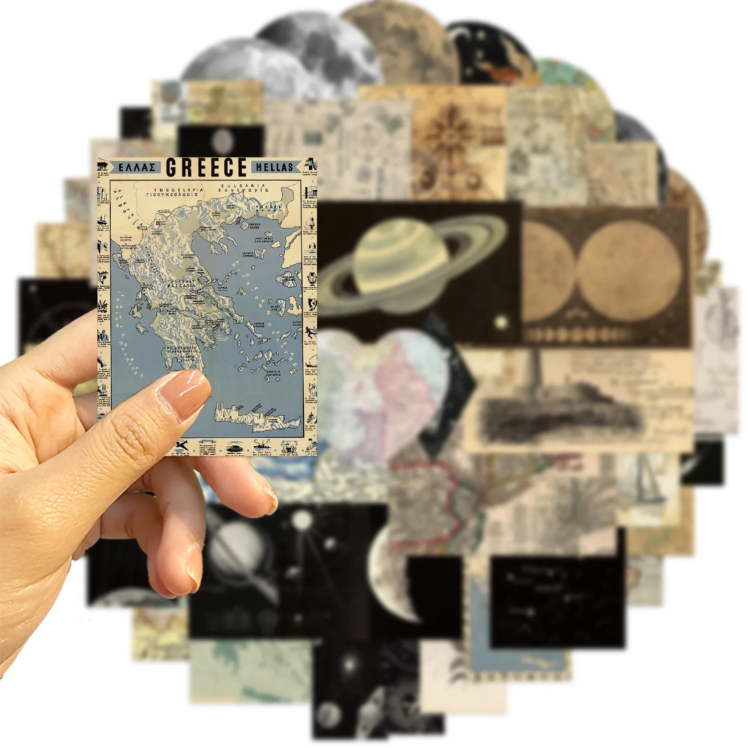 50Pcs Vintage Constellation Treasure Map Graffiti Stickers for Laptop ...
