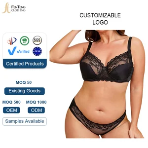 Lism Custom European Women's Large Size Ef Intimates Set Adjustable Lace Bra Breathable Thin Bikini Comfortable Cross-Border Bra