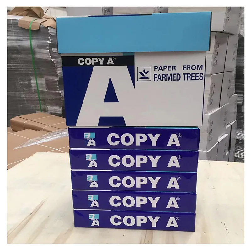 Оптовая продажа 70gsm 75gsm 80gsm офисный копировальный принтер A4 бумажный проект двойная белая печатная копировальная