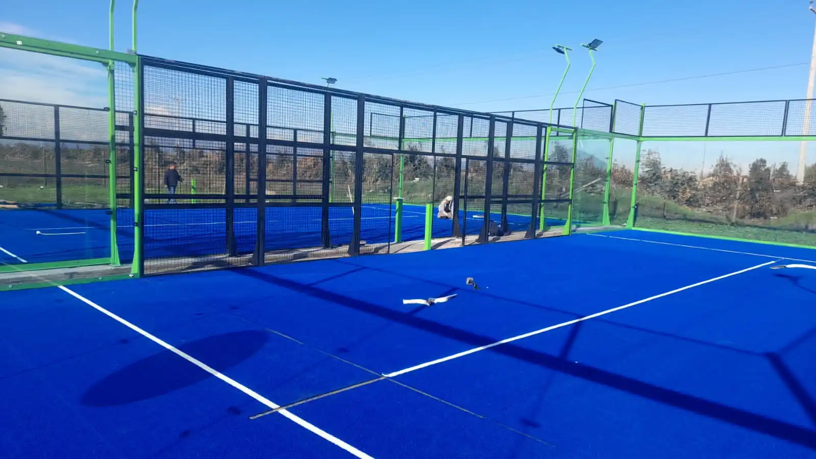 Panoramic Padel Tennis Court Pasto Sintetico Artificial Grass Paddel ...