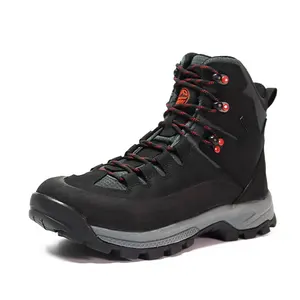 Hanagal OEM Factory Waterproof Winter High Top Camping Mountain Climbing Sneakers Leather Material Hiking Trekking Boots for Men