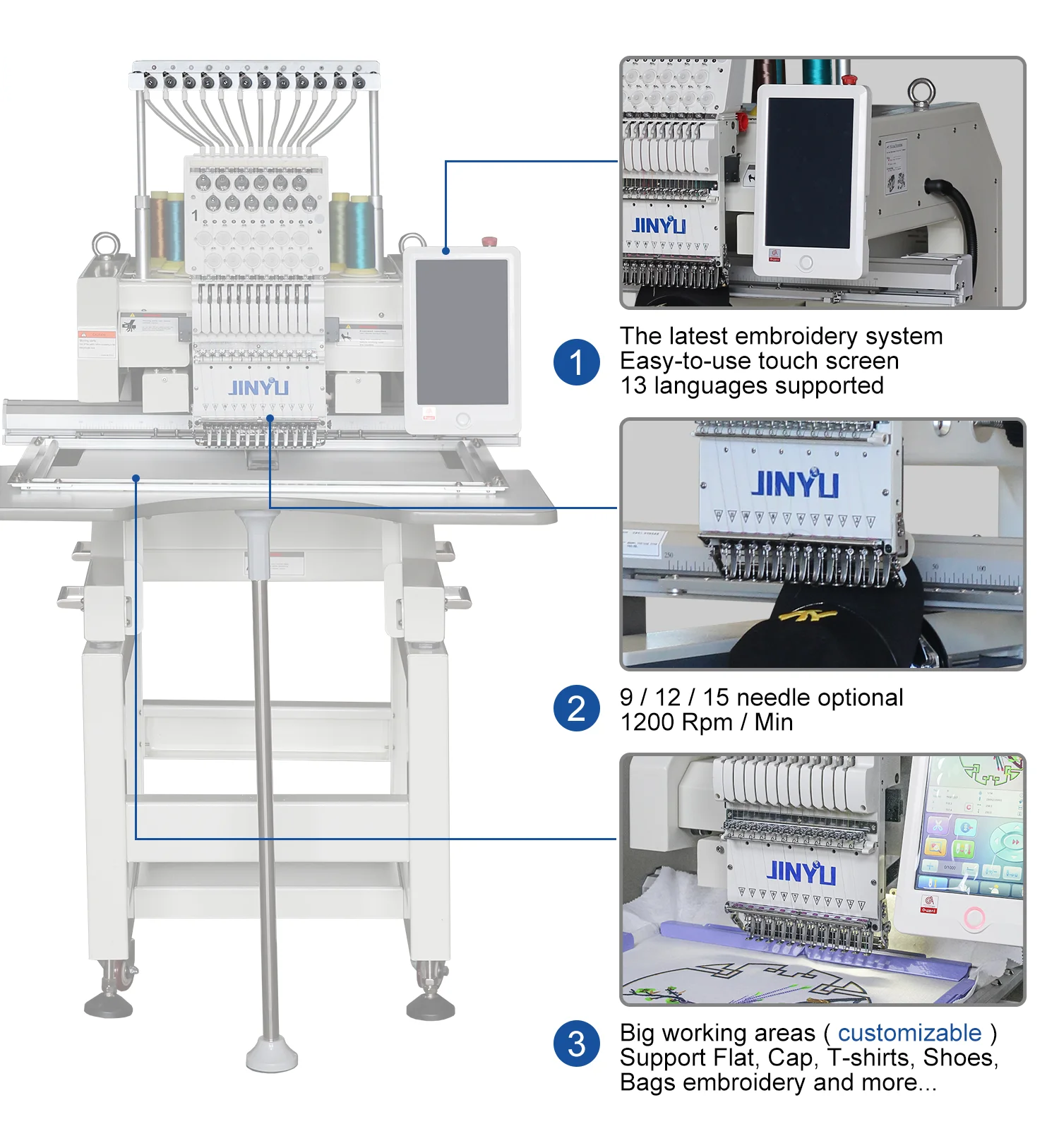 Cheaper Single Head Embroidery Machine Computerized Embroidery Machines