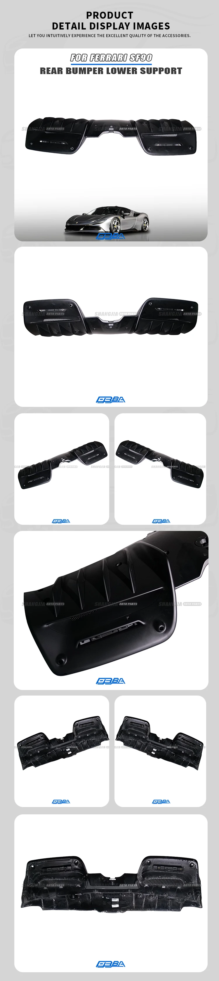 Wholesale Original Material Rear Bumper Lower Support For Ferrari SF90 Stradale Spider 949365 Car Accessories Rear Bumper Lip supplier