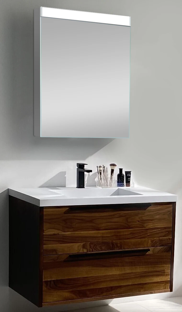 Bathroom Cabinet,LED illuminated one double sided mirror cabinet with shaver socket