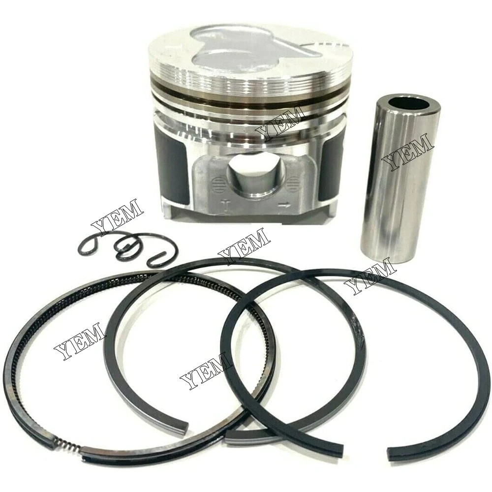 Engine Spare Parts 3 Sets STD Piston (Clip & Pin) & Rings for Kubota D1305 Diesel Engine 3