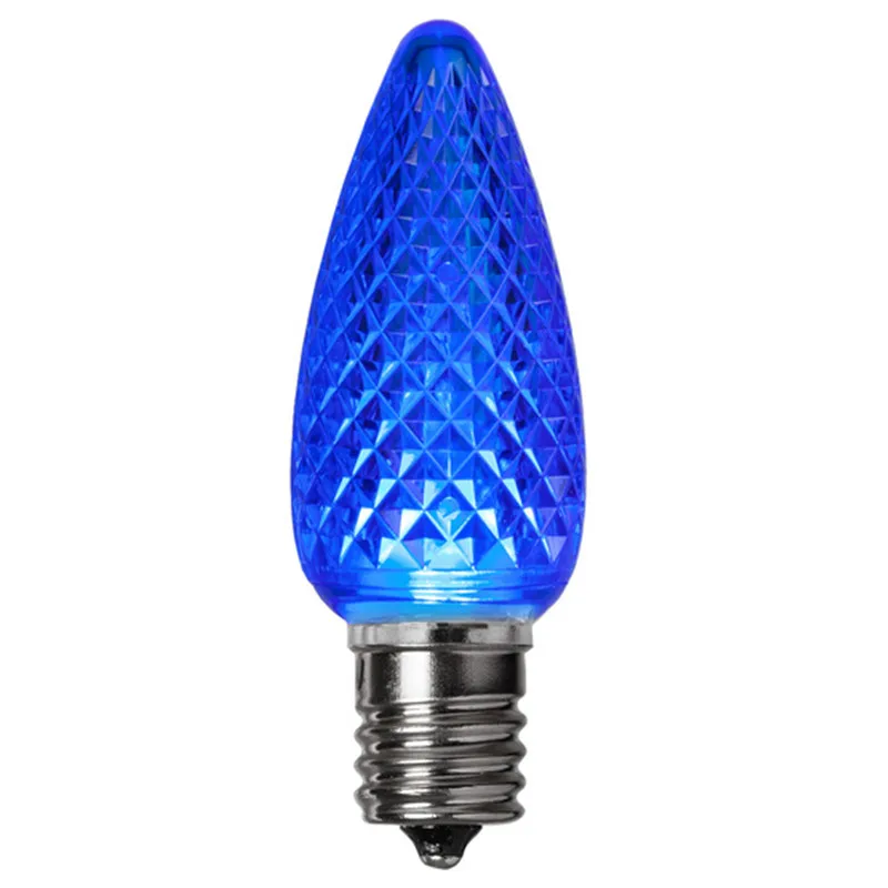 110V 0.8W カラフルC9 E17口金 クリスマス電球 C9交換用LED多面電球