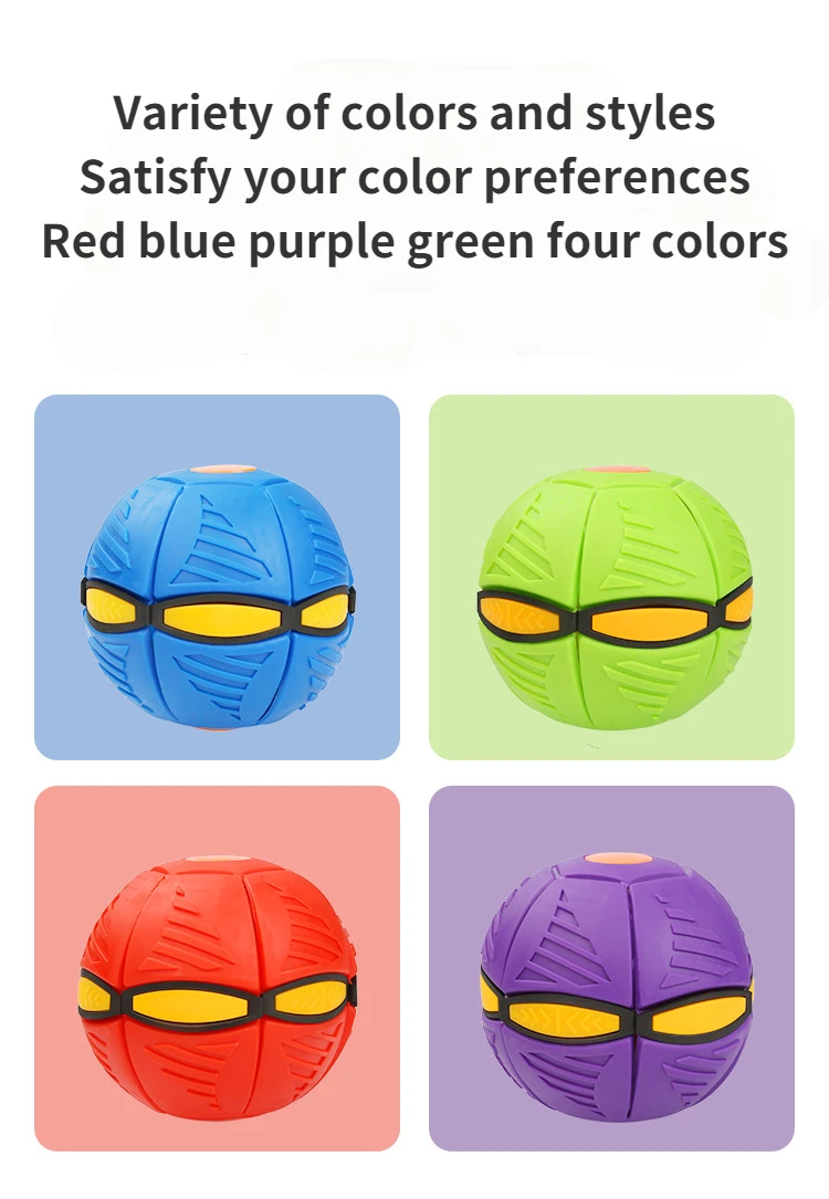 Flying Ufo Flat Throw Disc Ball Without Led Light Magic Ball Toy Kid