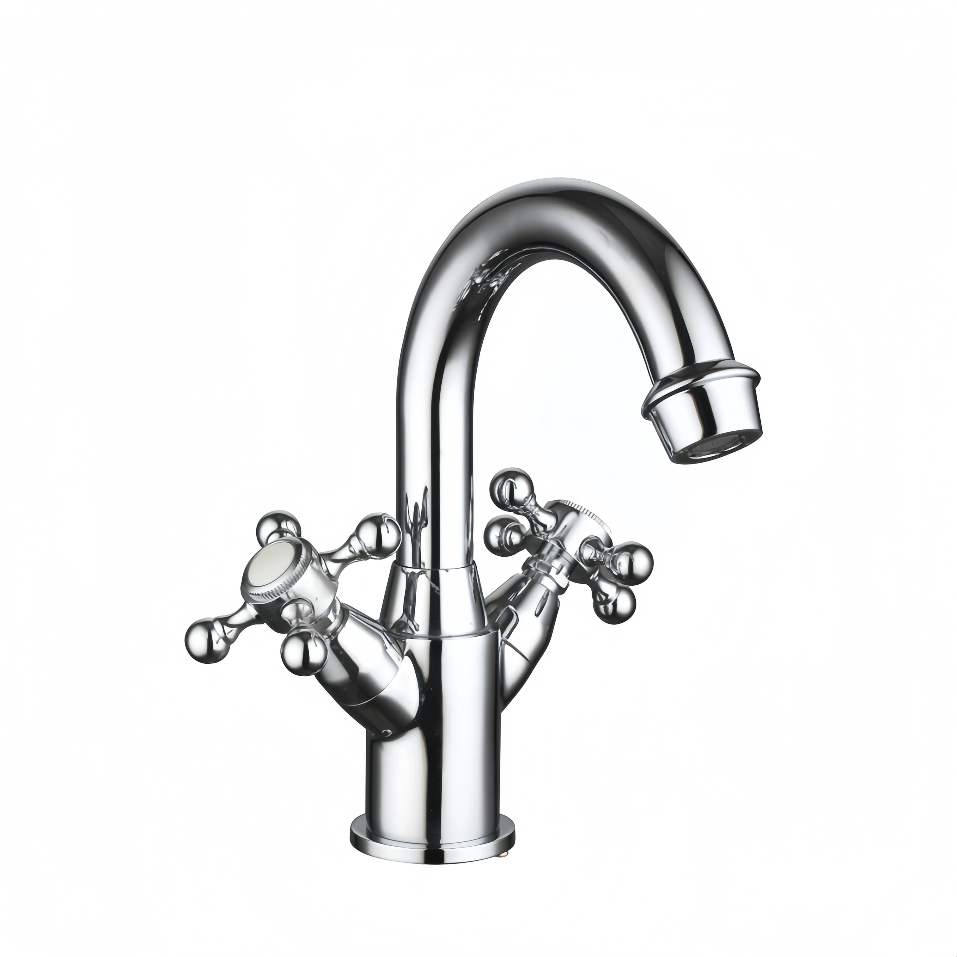 Luxury Crosshead Lever Brass Basin Tap - Chrome 