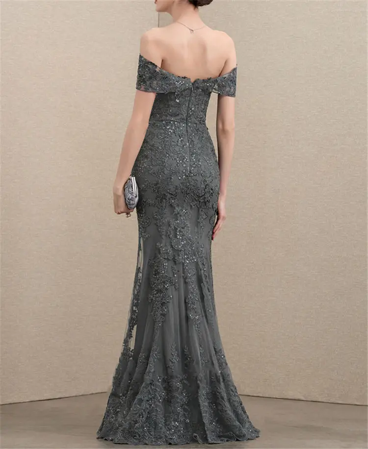 Vestido De Noche De Gasa Con Encaje Bordado Para Mujer,Vestido Formal De  Sirena - Buy Vestido De,Chiffon Vestidos De Noche,Moderno Vestido De Noche  Vestido De Product on Alibaba.com