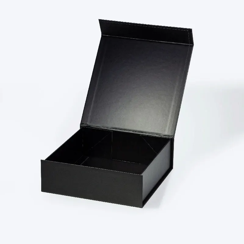 Wholesale Bulk Luxury square Black Magnetic Closure Lid Retail Product Box Packaging