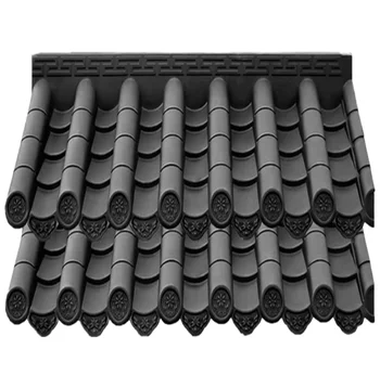 Waterproof Fireproof PVC Resin Plastic Antique Roof Tiles Traditional Chinese Style for Hotel & Park Applications