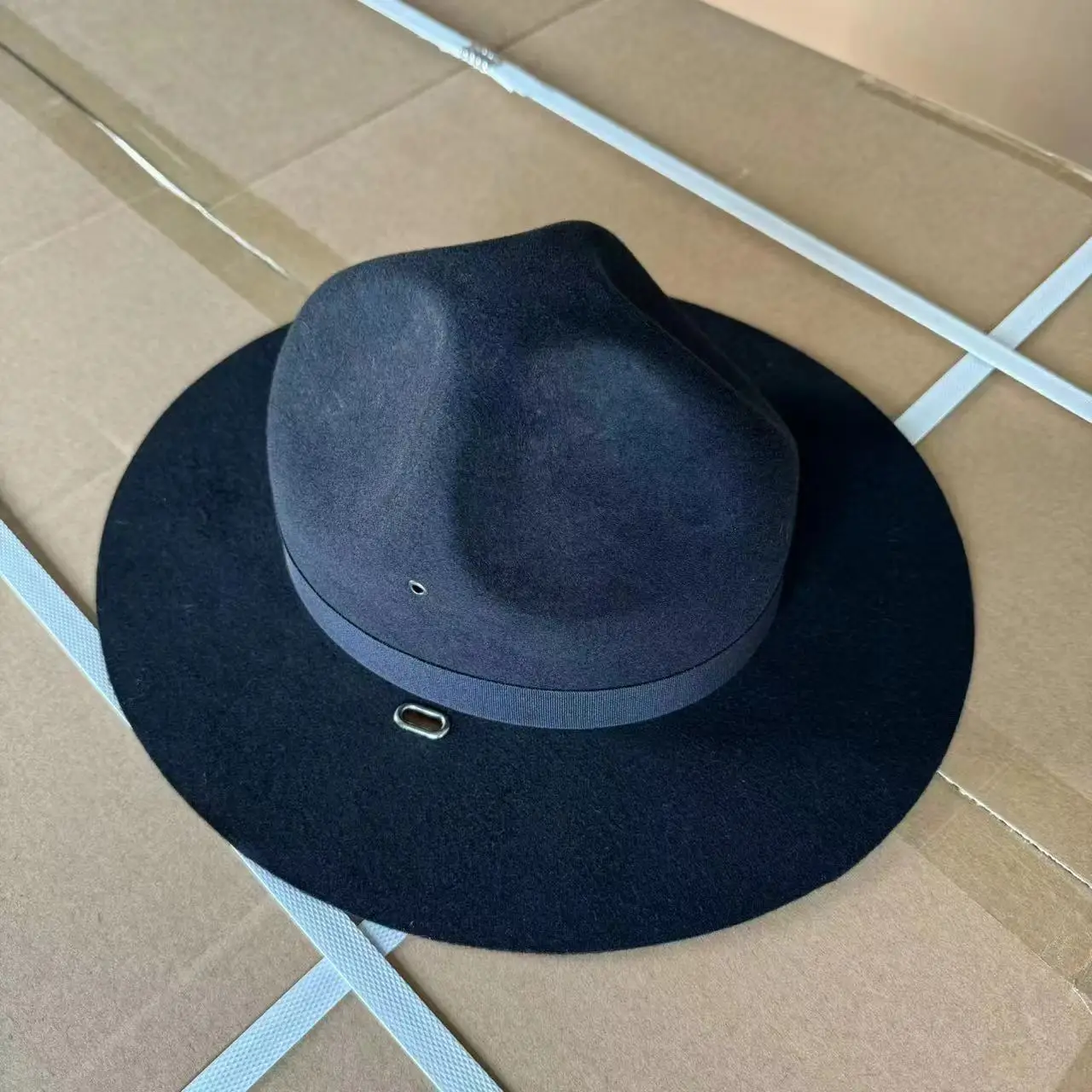 Color As Request Wool Felt Campaign Drill Sergeant Instructor Hat 4 Dent Forest Ranger Hat Adult Trooper Movie Theater Hat