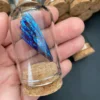 Tormalina nera con piuma elettroplaccata