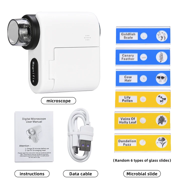 Student Handheld 4K Microscope Camera Children Portable Telescope Camrecorder Video Recorder Photograph Digital Camera for Kids
