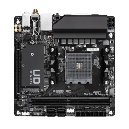 Ga Motherboard With Cpu A520 AORUS ELITE A520I DASH AC A520M S2H H DS3H AM4 5600 5600G 5600X 4600 4600G 4600G 5800x3D 5900 5900X