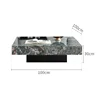 Mesa de centro de 100 cm - Tablero de roca verde Amazon