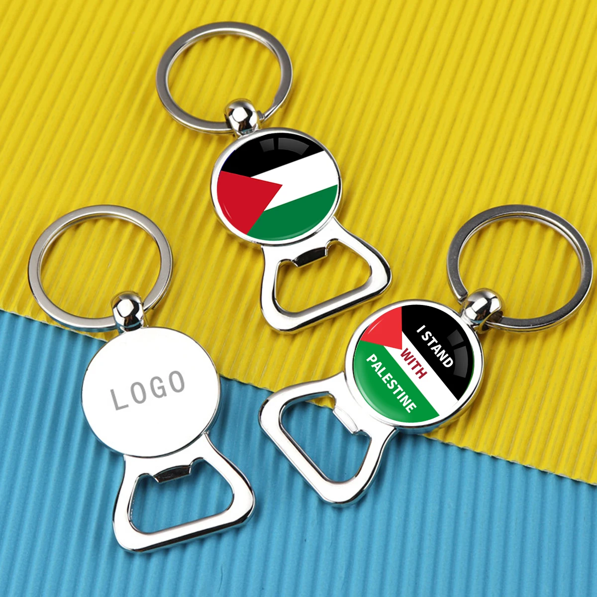 EIRZNGXQ Portachiavi con bandiera della Palestina, portachiavi con ciondolo a forma di bandiera della Palestina, portachiavi con bandiera della Palestina, Stile 1