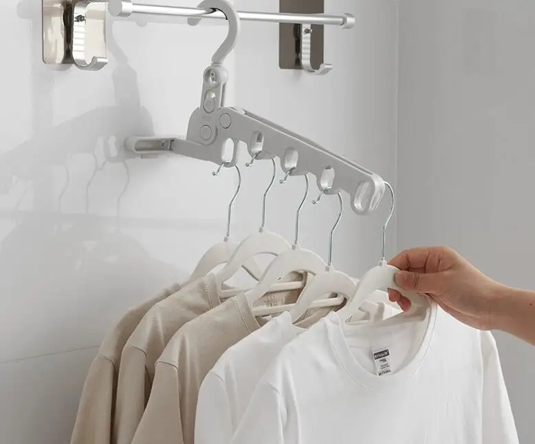 Collapsible Drying Clothes Rack Tripod Coat Hanger Corner Garment