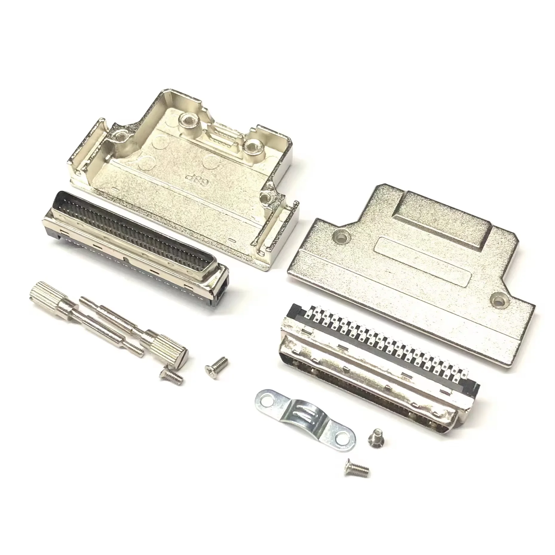 1.27mm SCSI DB 68pin Male Connector with Metal Hood