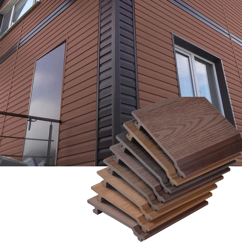Outdoor Wpc Composite Exterior Wall Cladding for Corridor Exterior Outdoor Panel Decorative