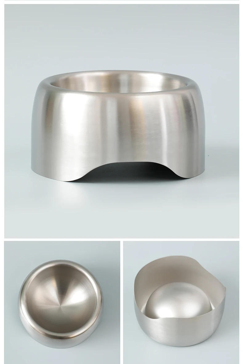 product best selling 304 stainless steel pet bowl safe durable anti scratch feeding bowl for dogs  cats-3