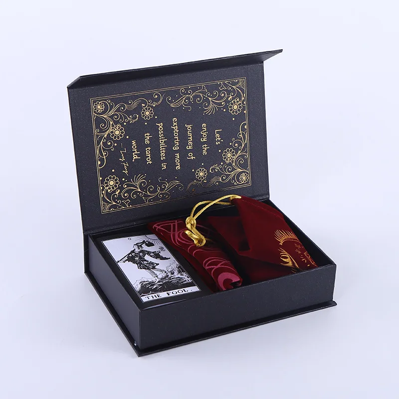 Заводские карты Таро, индивидуальная печать, дешевые карты Таро, Высококачественная игра гадания 12x7, золотой фольгированный Таро