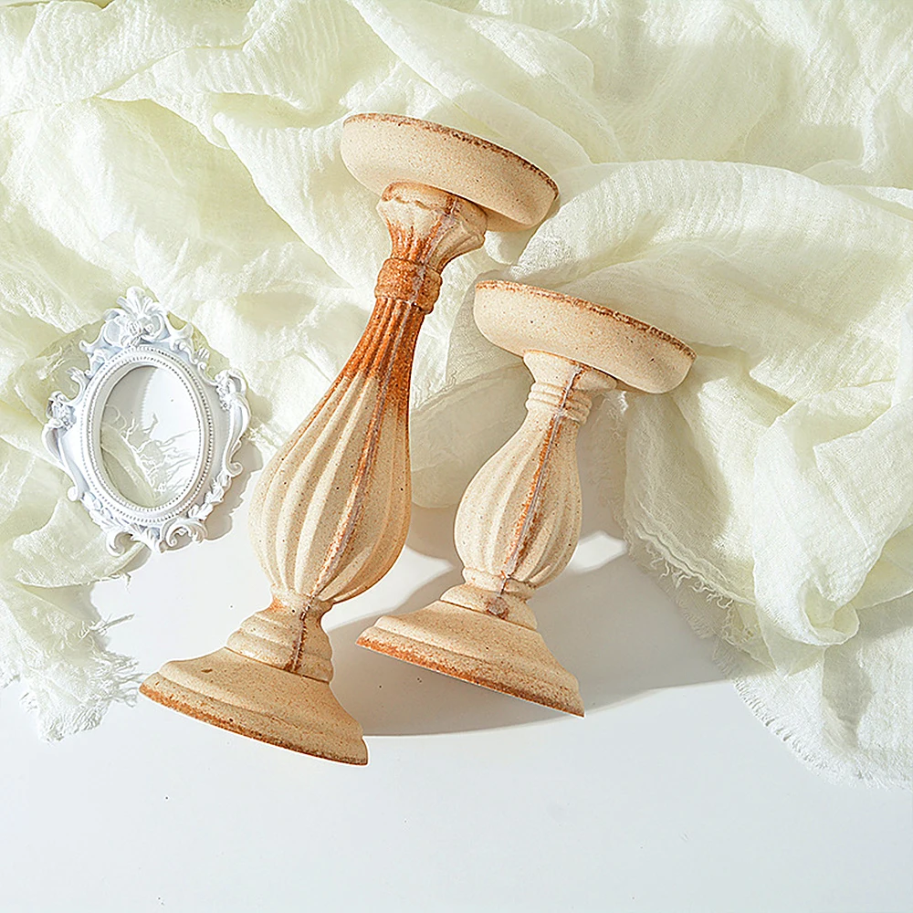 Wooden Candlestick Holder Modern Antique Custom Candlestick Made Of