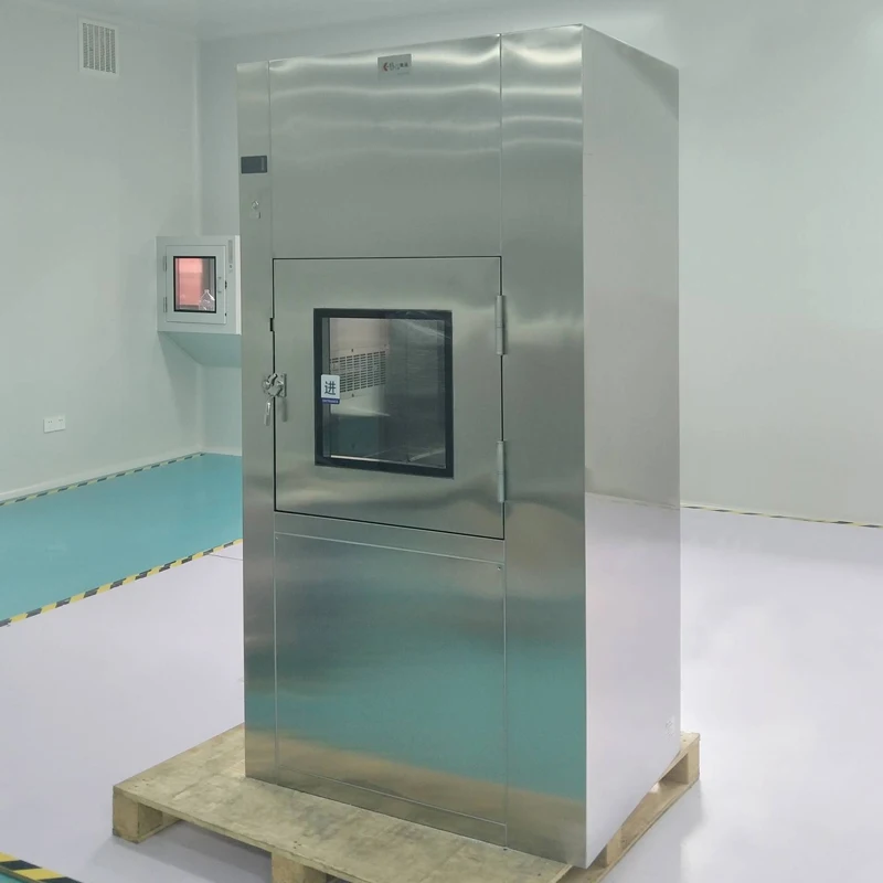 Cleanroom  Pass Box Dynamic Operation Display Hooked Mechanical Interlock Static Type Pass Box