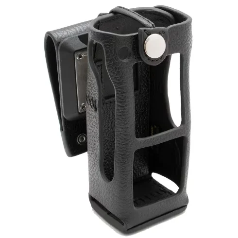 For Motorola PMLn8668a 2.75-Inch Rotating Belt Loop Leather Case Hard Leather SuitcaseDurable Electronic Organizer