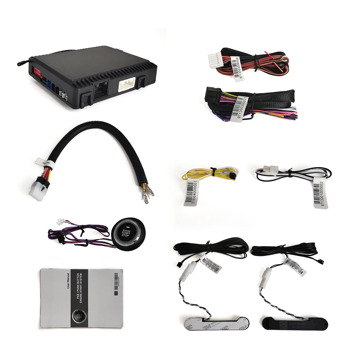 Keyless Entry Car Remote Starter System PKE Push Start Button Engine Start Stop Security Alarm System