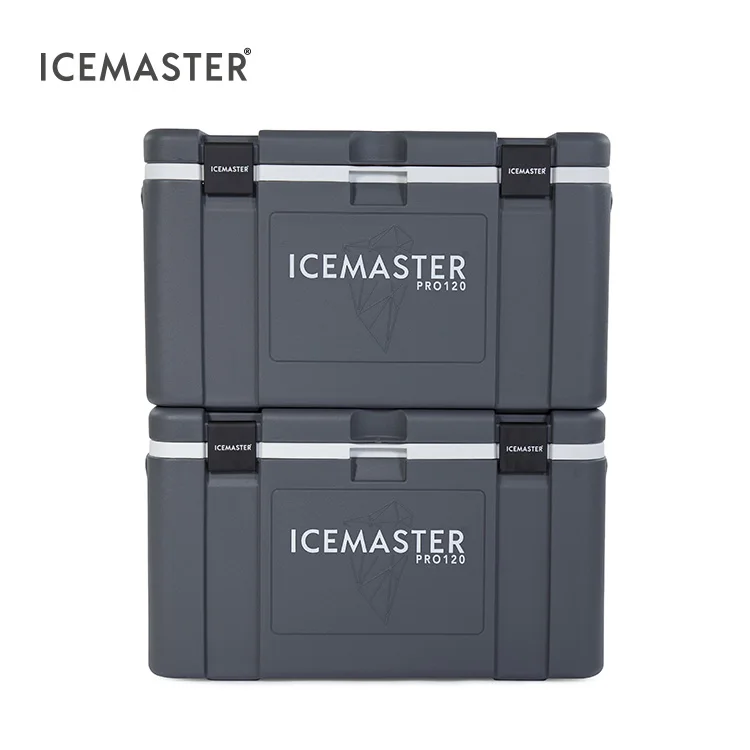 IceMaster 50L 70L 120L Stackable Design Cold 130 Hours Bottle Openers Rotomolded Meat Cooler Box for Transportation