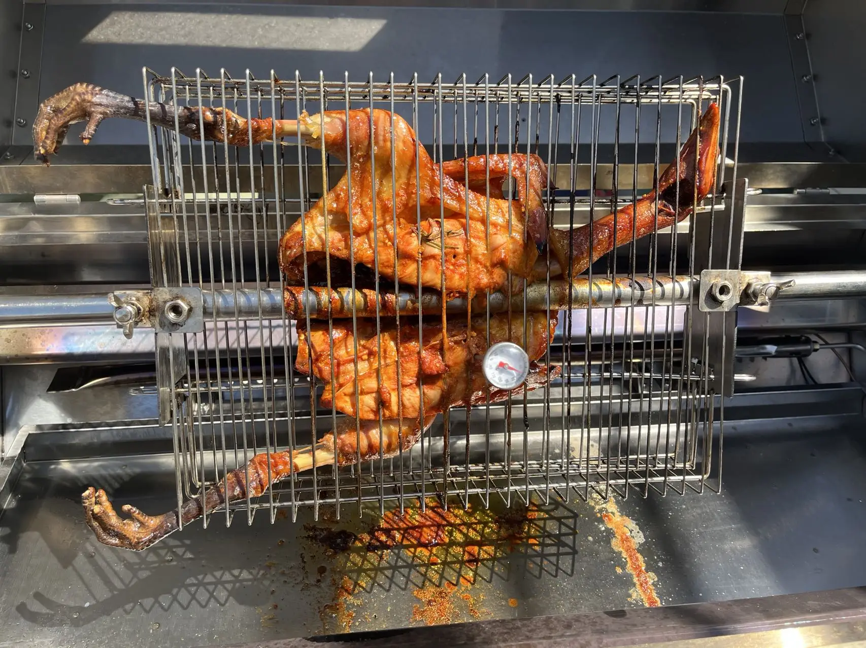 BBQ Large Spit Rotisseries Roast Chicken Vegetable Stainless Steel Basket