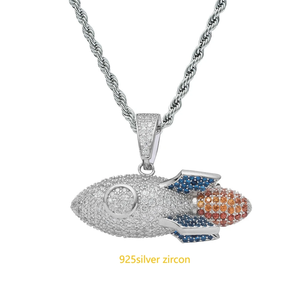 BES Popular Iced Out Colorful 925 Sterling Silver Charm