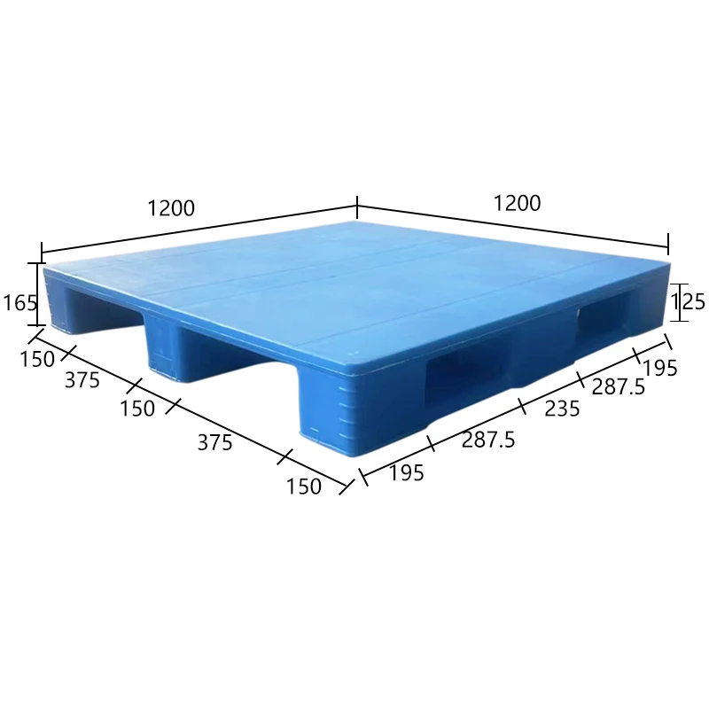 โรงงานพาเลทพลาสติกเกรดอาหาร HDPE อุตสาหกรรมทนทานสำหรับเก็บในคลังสินค้า