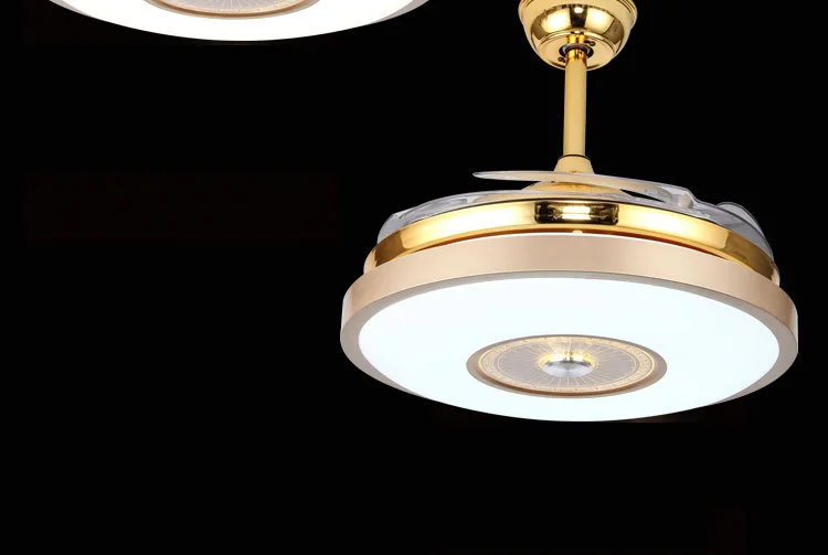 Ceiling fan light and MP3 Bluetooth speaker RGB color changing music ceiling fan