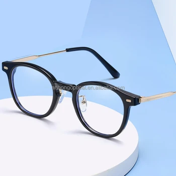 Classic TR90 Round Optical Frames Blue Light Blocking Computer Protection Gaming Eye Glasses with Diamond Face Shape Match