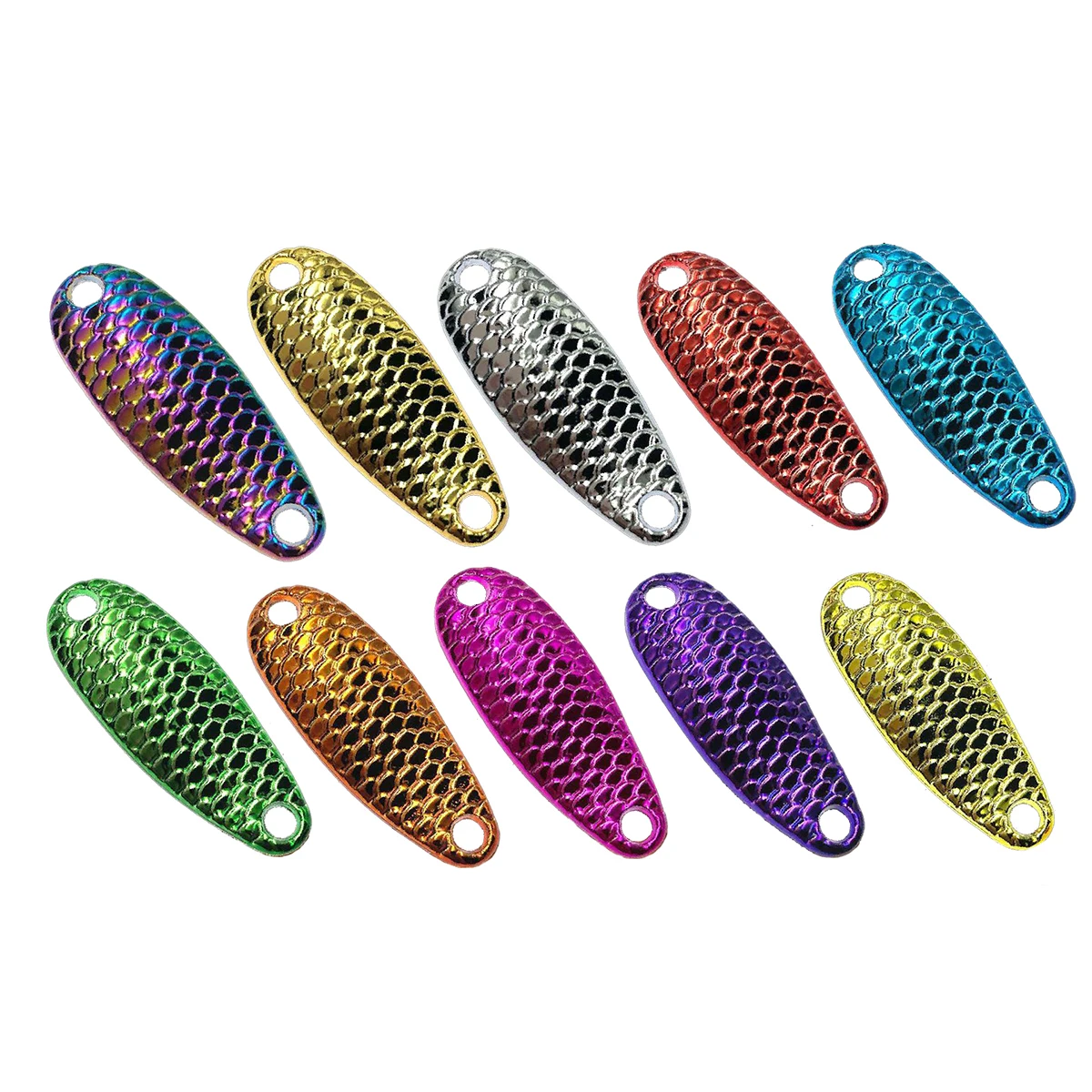 Glittering Scale Lure Blanks Artificial Bluegill Baits Fishing Spoon ...