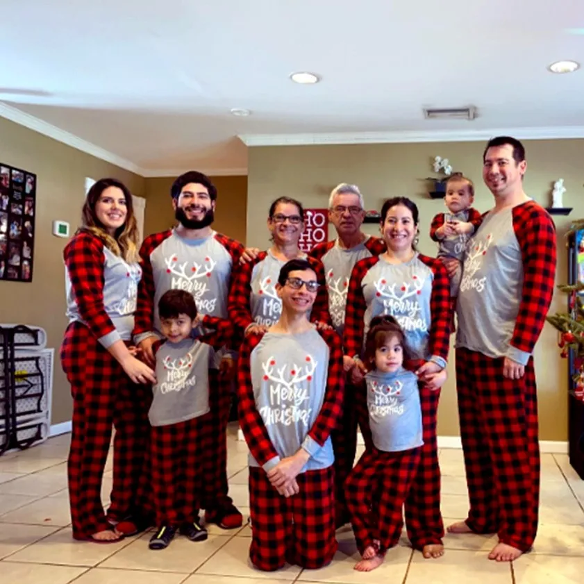 Cheap Custom Christmas Pajamas Blank Red Xmas Christmas Pyjamas Pjs